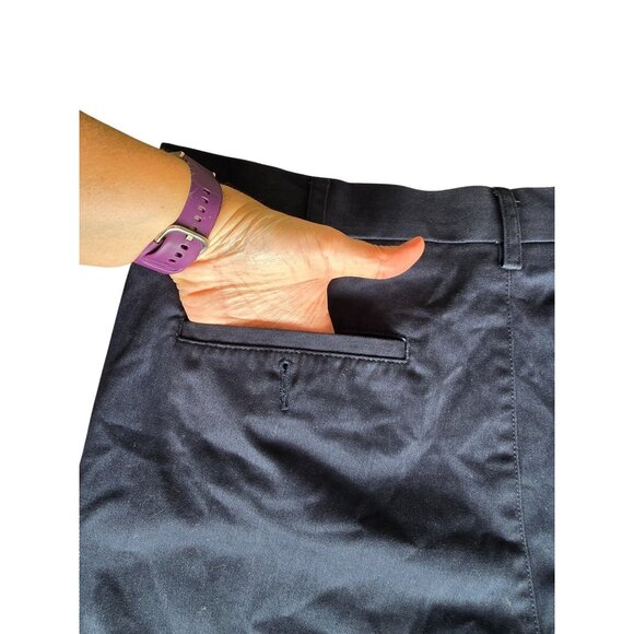 Mens Navy Croft & Barrow Pants 38x29 Cotton/Polyester Blend With Belt Loops & Po - Picture 9 of 10